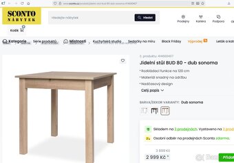 Jídelní stůl BUD 80 - Sconto nábytek - 3