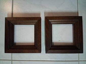 Dřevěné rámečky na obrázky + 1 ks fotoráměček plast - 3