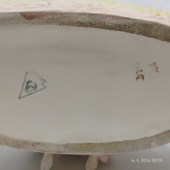 Art deco porcelánová mísa s figurami - 3