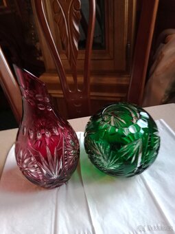 Dvě pěkné přejímané barevné vázy - 3