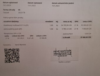 Kladívkový mulčovač EF115 - 3