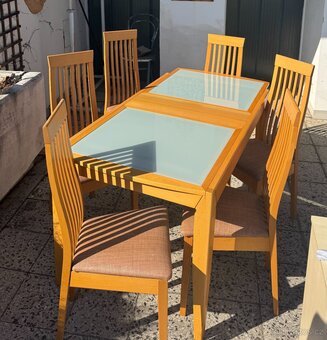 Italský jídelní stůl a židle - 3