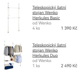 Teleskopické stojany na oblečení - 3