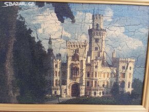 obrázek v dřevěném rámu zámek Hluboká - 3
