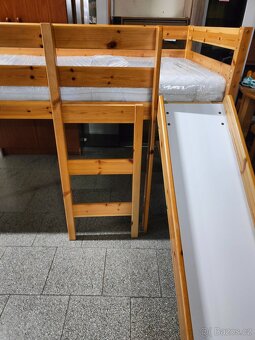 Postel vyvýšená masiv borovice kompletní - 3