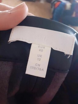 H&M Midi koženková sukně, L - 3