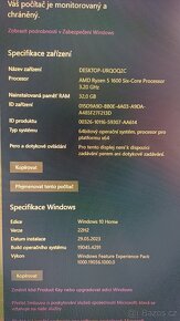 PC - AMD Ryzen 5 1600,32GB RAM, 3,2GHz, GTX 1080 Monitor - 3
