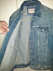 GUESS JEANS BUNDA MODRÁ - XL, 100% STAV Džínová bunda Dziska - 3
