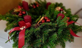 Adventní věnce, živé girlandy, svícny - 3