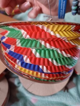 Retro lampiony dekorace závěsná - 3