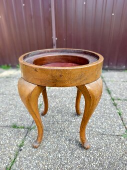 Starožitný taburet /stolek masiv - 3