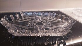 nádherný broušený tác, talíř - 3