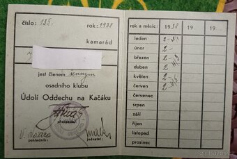 Trampská legitimace T.O. Údolí oddechu. Tramping. - 3