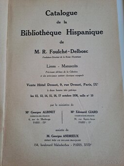 Catalogue de la Bibliothèque Hispanique, 1936, Karel Zink - 3