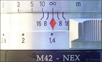 Servisovaný Carl Zeiss Jena BIOTAR 50mm f/1.4 zadaptovaný pr - 3