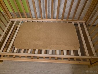 Postýlka s odnímatelným bokem Scarlett LAURA buk přírodní 12 - 3