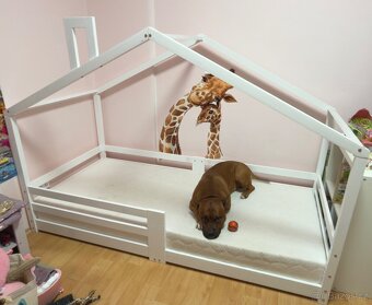 Domečková postel s komínem 90x200 - 3