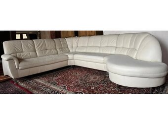 Rohová kožená sedací souprava, 3302 - 3