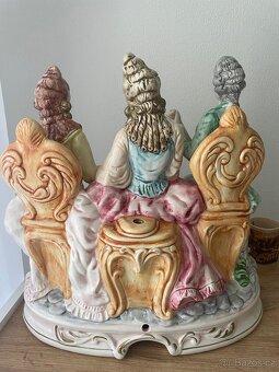 Italská renesanční keramická figurka Capodimonte Xl velká .. - 3