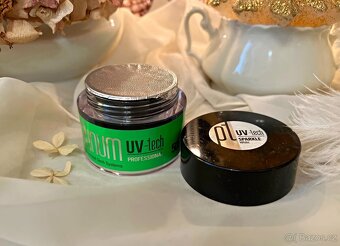 UV-LED PLATINUM Modelážní Gel Stř.Hustý SPARKLE White 50g - 3