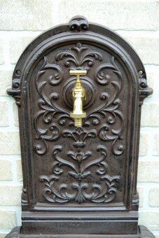 Litinová výlevka - umyvadlo 64 cm - hnědé - 3