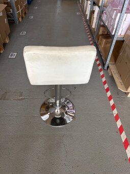 Barová židle, bílá - 3