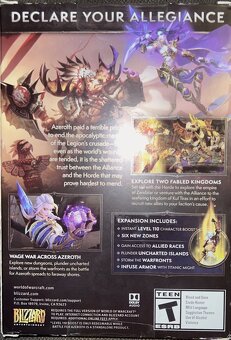WOLD OF WARCRAFT battle for KRABICE S UCTEM CD KLIČEM A DVD - 3