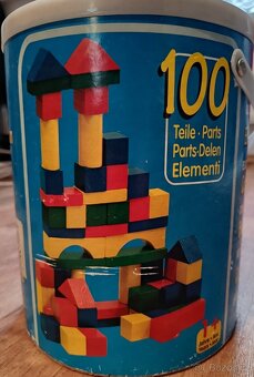 Sada dřevěných stavebních kostek pro předškolní stavitele - 3