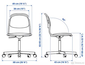 Otočná židle IKEA bílá/Vissle tm.modrá 395.010.96 - 3