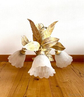 Starý krásný kovaný romantický lustr - 3