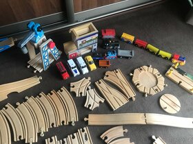 Dřevěné Koleje+Značky+Krteček a mašinka - 3