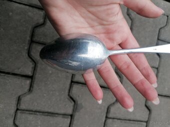 Stará německá hliníková lžíce, značená - 3