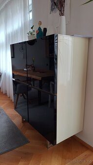 Italské židle-křesla, masiv-kůže-, stůl, komoda Calligaris - 3