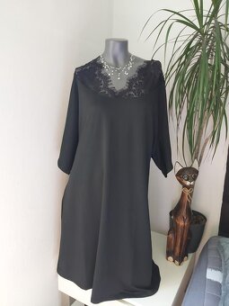 Černé šaty s krajkou,vel.1XL 44-46 - 3