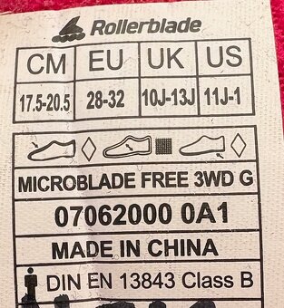 In-line brusle Rollerblade rostoucí vel.  28-32 - 3
