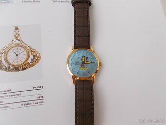 krasne darkove zlacene hodinky prim Mickey Mouse funkcni - 3