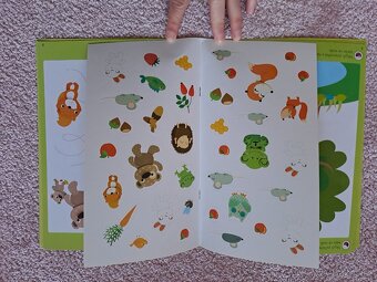 Zvířátka v lese- mazací pracovní sešit se samolepkami - 3