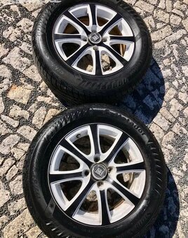 Alu kola rozteč 4x100 nejeté zimní pneu 195/65/15 - 3