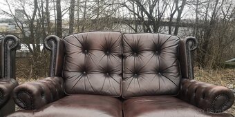 KOŽENÁ sedací souprava 3+2 CHESTERFIELD - 3