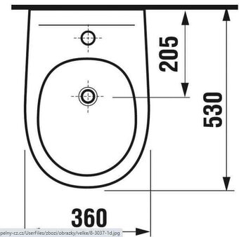 Závěsný bidet Dino 60cm, výrobce JIKA. - 3