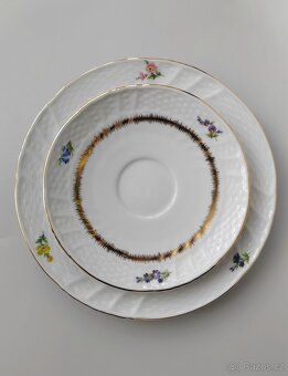 Krásná porcelánová snídaňova sada/trio Kronester Bavaria - 3