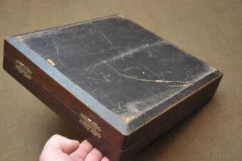 Starožitná dřevěná etuje asi od příborů - 3