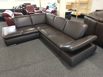 Sedací souprava rohová - kůže - 3
