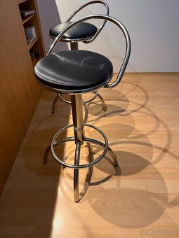 2 kovové barové židle - 3