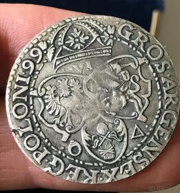 stará stříbrná mince Zikmund III. 6 grošů r.1599 - 3