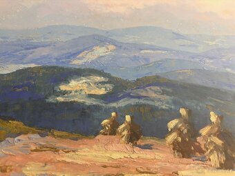 Obraz Miroslav Procházka,Beskydy po žních 1947,olej 72x85 - 3