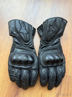 Dámské rukavice na motorku Alpinestars SP-8 černé kozí kůže - 3