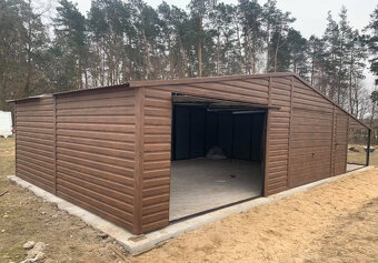 Plechová garáž 9x6 + přístřešek 2 m - 3