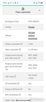 2din Pioneer AVH 180 DVD - 3