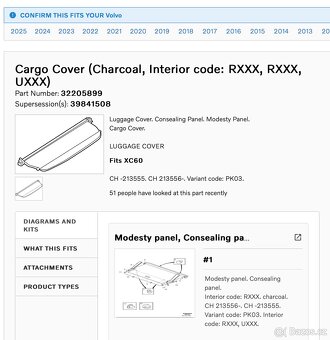 Volvo XC60 roleta do kufru - 3
